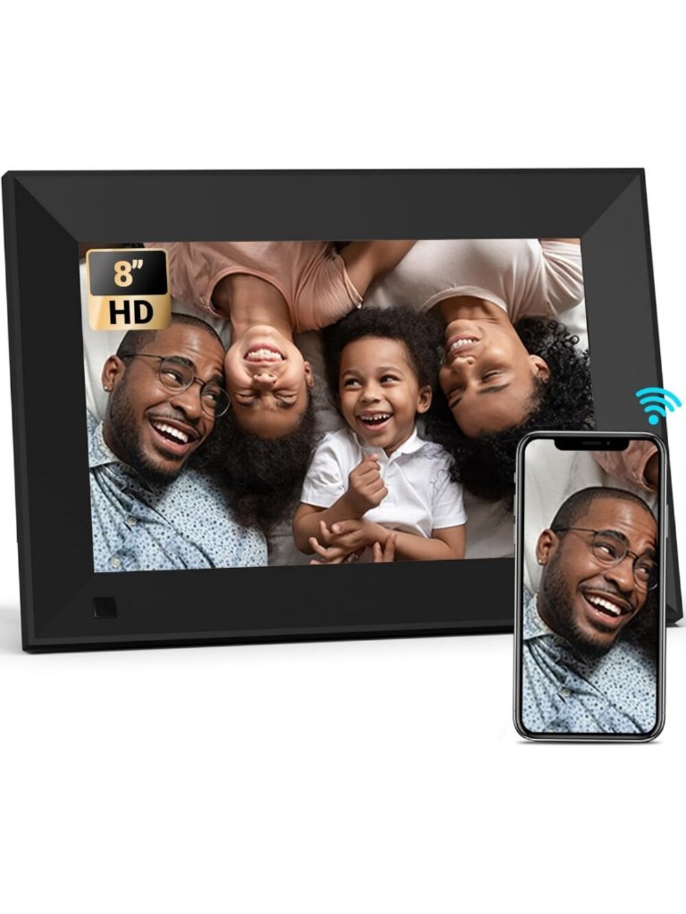 8” Touchscreen Digital Picture Frame with 16GB Storage - Perfect for Photos